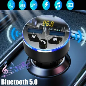 Car Charger Wireless Bluetooth 5.0 Receiver Dual Usb Fast
