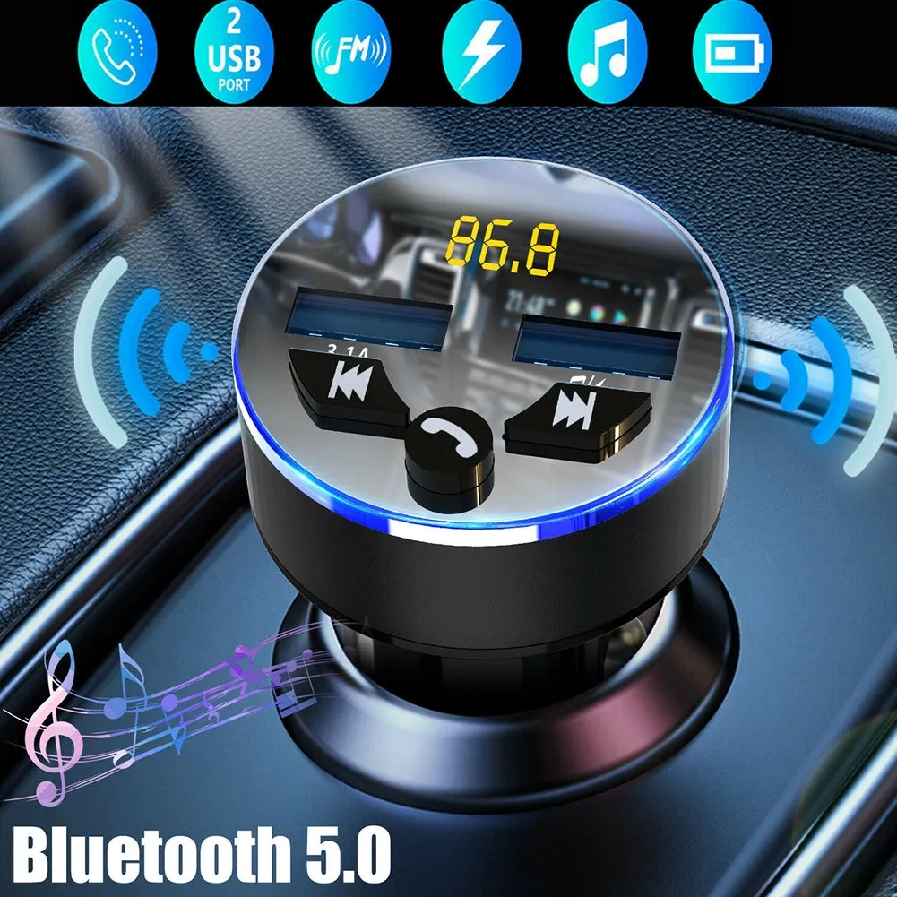 Car Charger Wireless Bluetooth 5.0 Receiver Dual Usb Fast