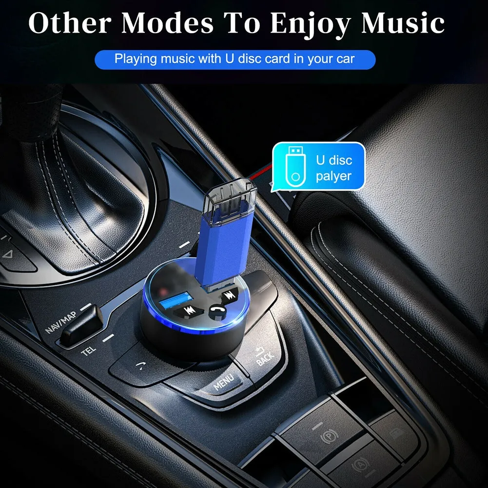 Car Charger Wireless Bluetooth 5.0 Receiver Dual Usb Fast
