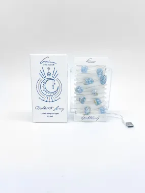 Celestite Crystal and String Lights Bundle 78"