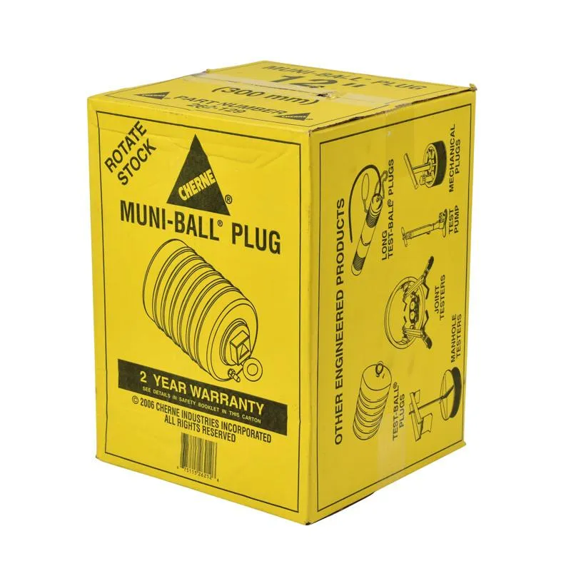 Cherne ® 12 in. Muni-Ball ® Plug, 3 in. Bypass