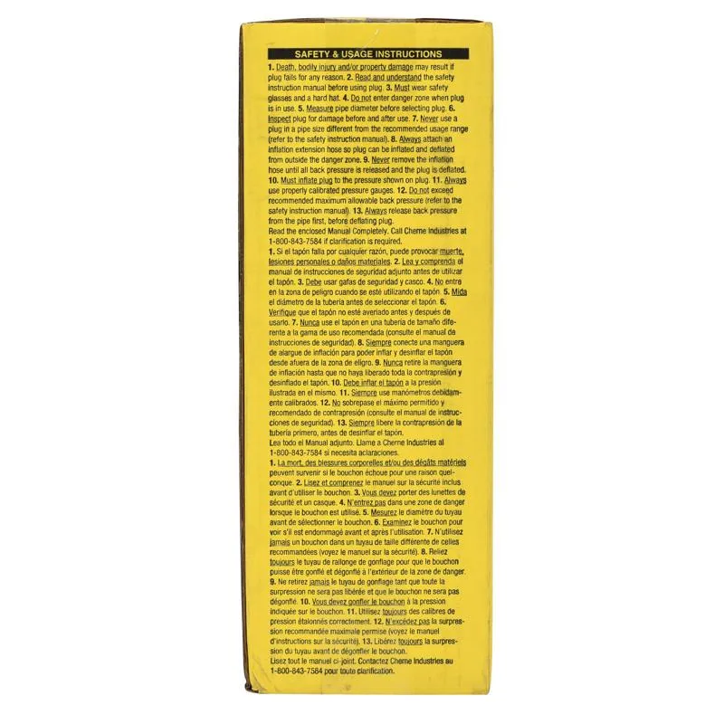 Cherne ® 4-6" Multi-Size Underground Muni-Ball ® Plug 3/4" Bypass