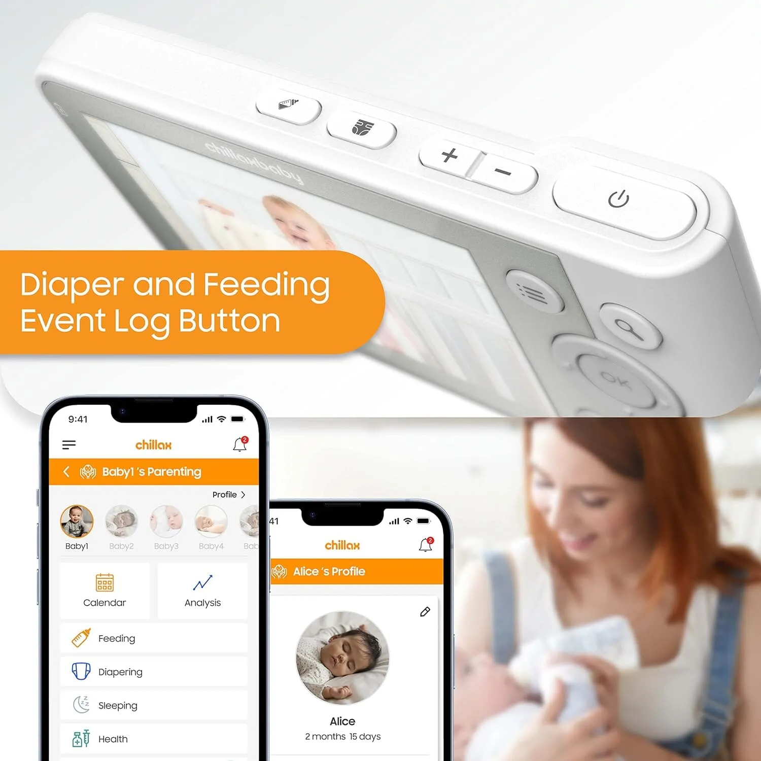 Chillax Giraffe Pro 1080p Camera and 4.3” Video Smart Baby Monitor (Refurbished)