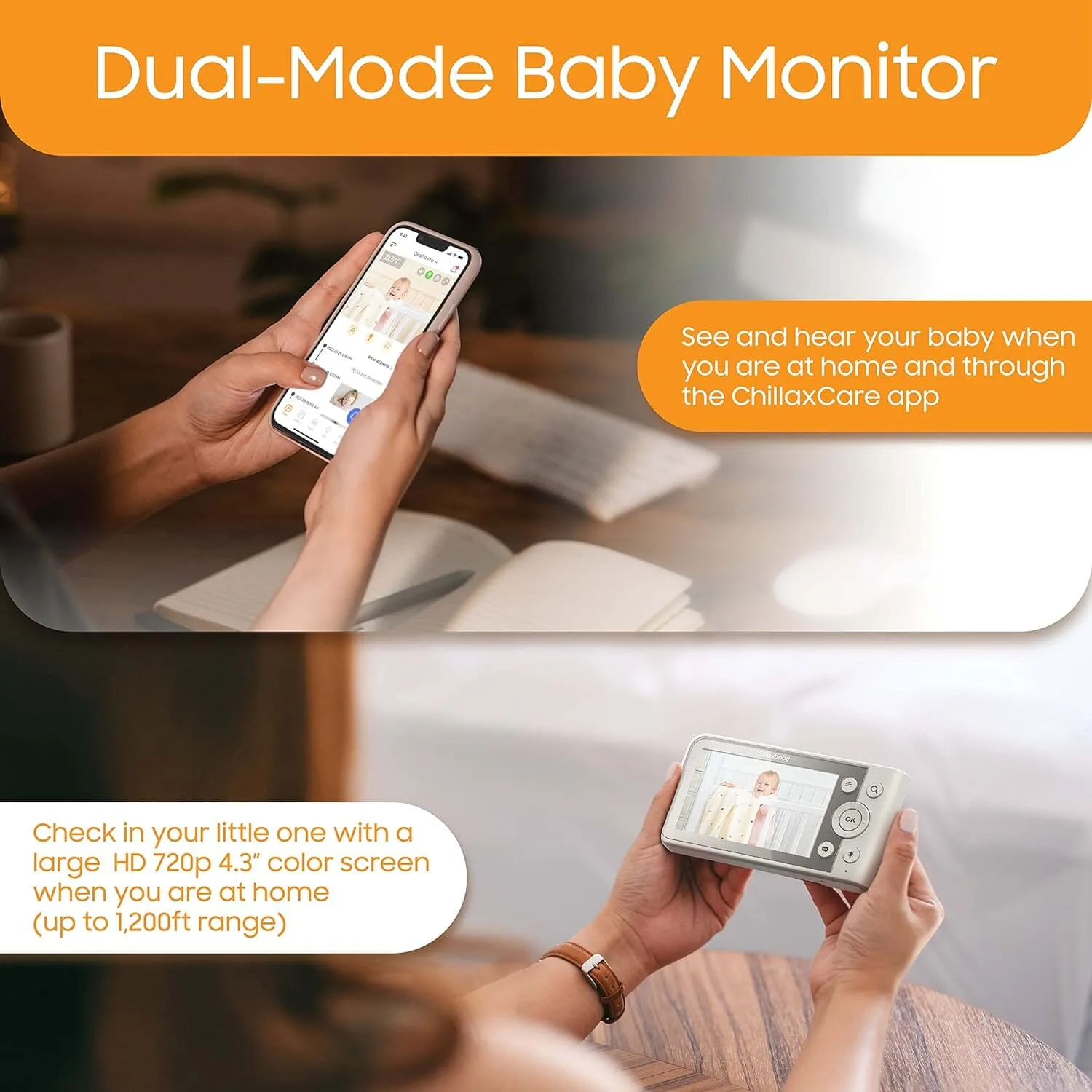 Chillax Giraffe Pro 1080p Camera and 4.3” Video Smart Baby Monitor (Refurbished)