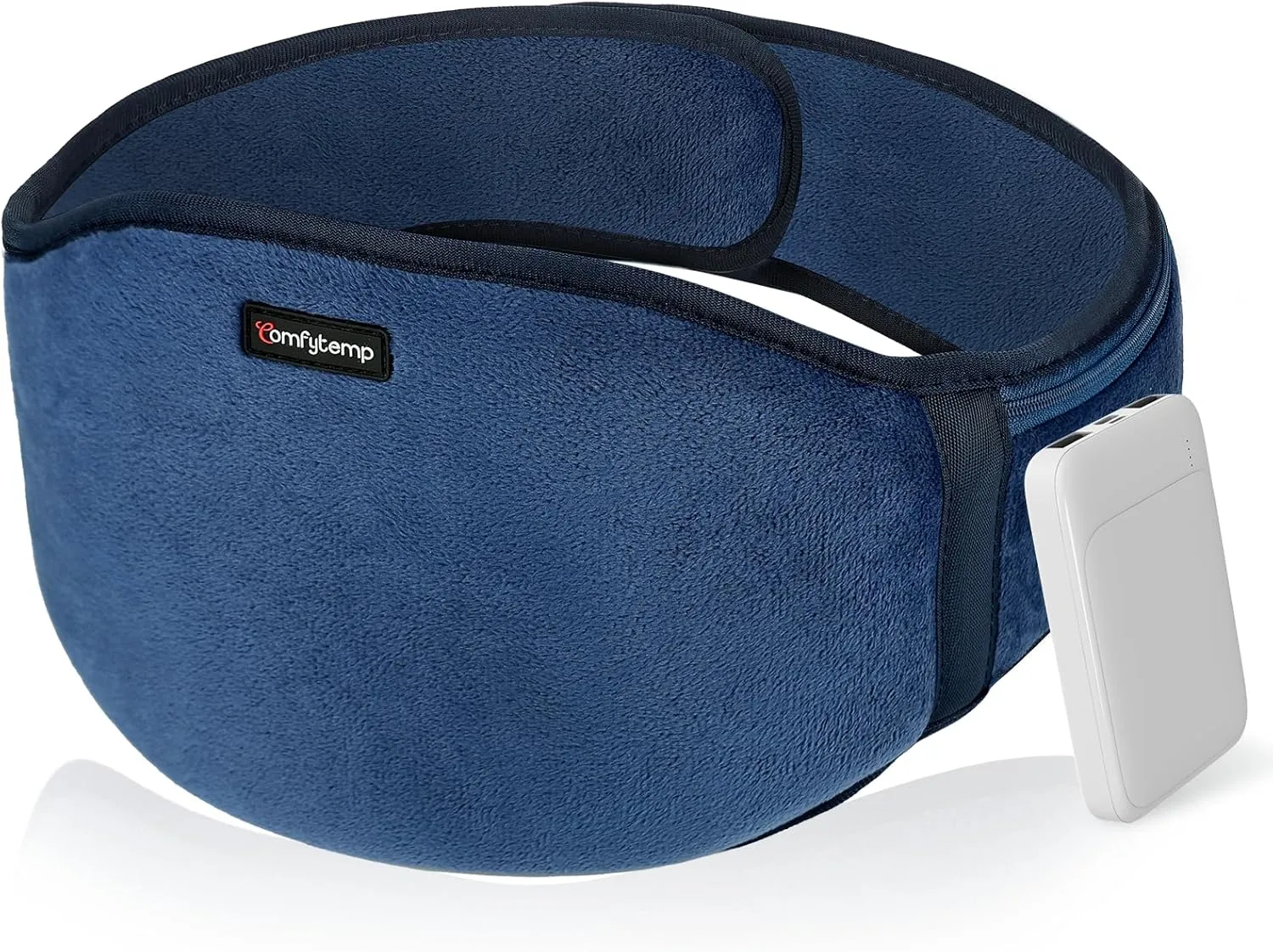 Comfytemp Cordless Portable Heating Pad with Massager for Back Pain Relief for Cramps and Menstrual, FSA HSA Eligible Lower Back Massager with 3 Heat, Auto-Off, Heated Waist for Abdominal Gift for Mom