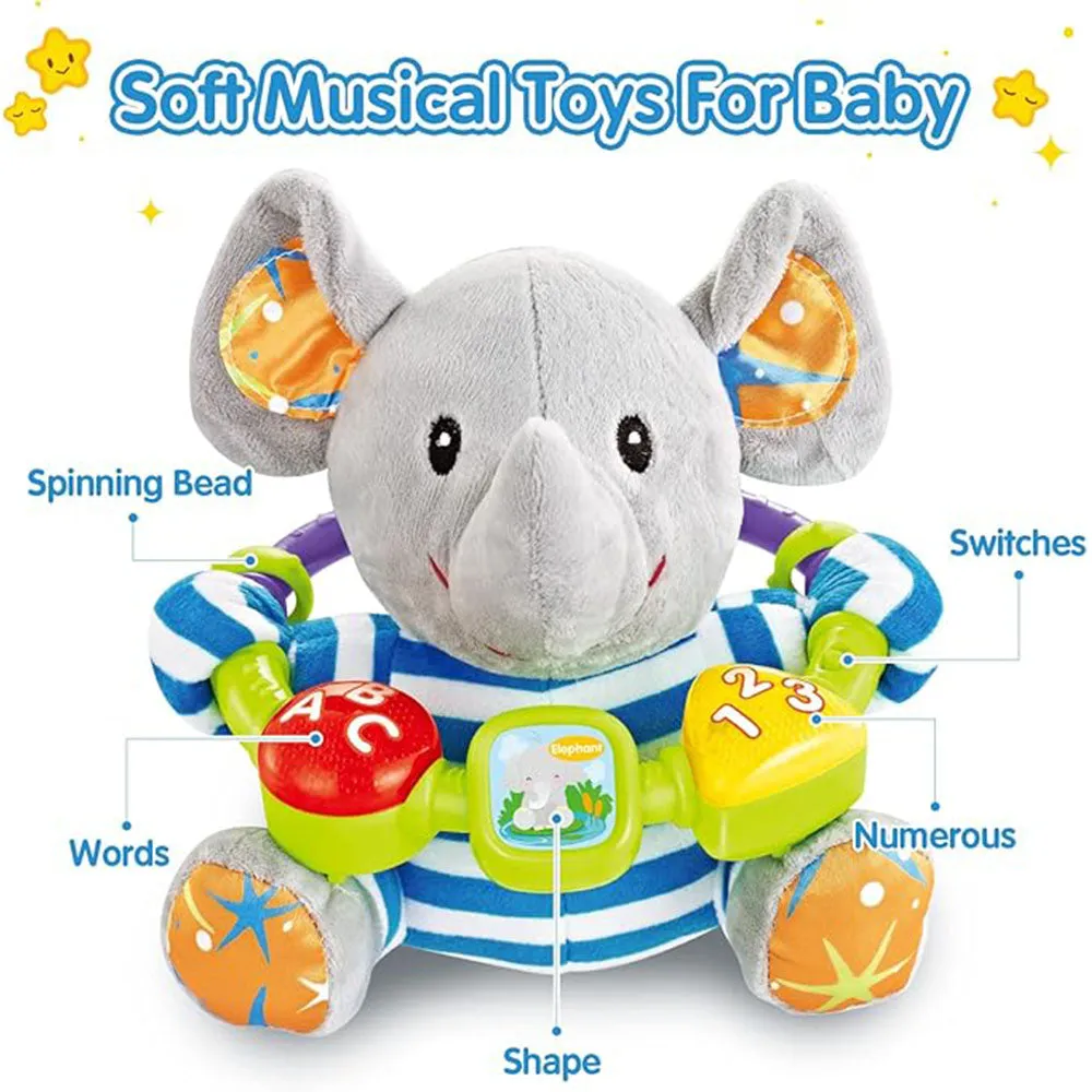 CUTE MUSICAL PLUSH ELEPHANT FOR KIDS