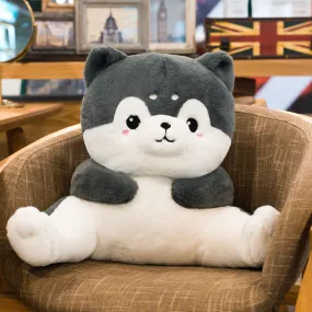 Cute Plush Husky Chair Backrest