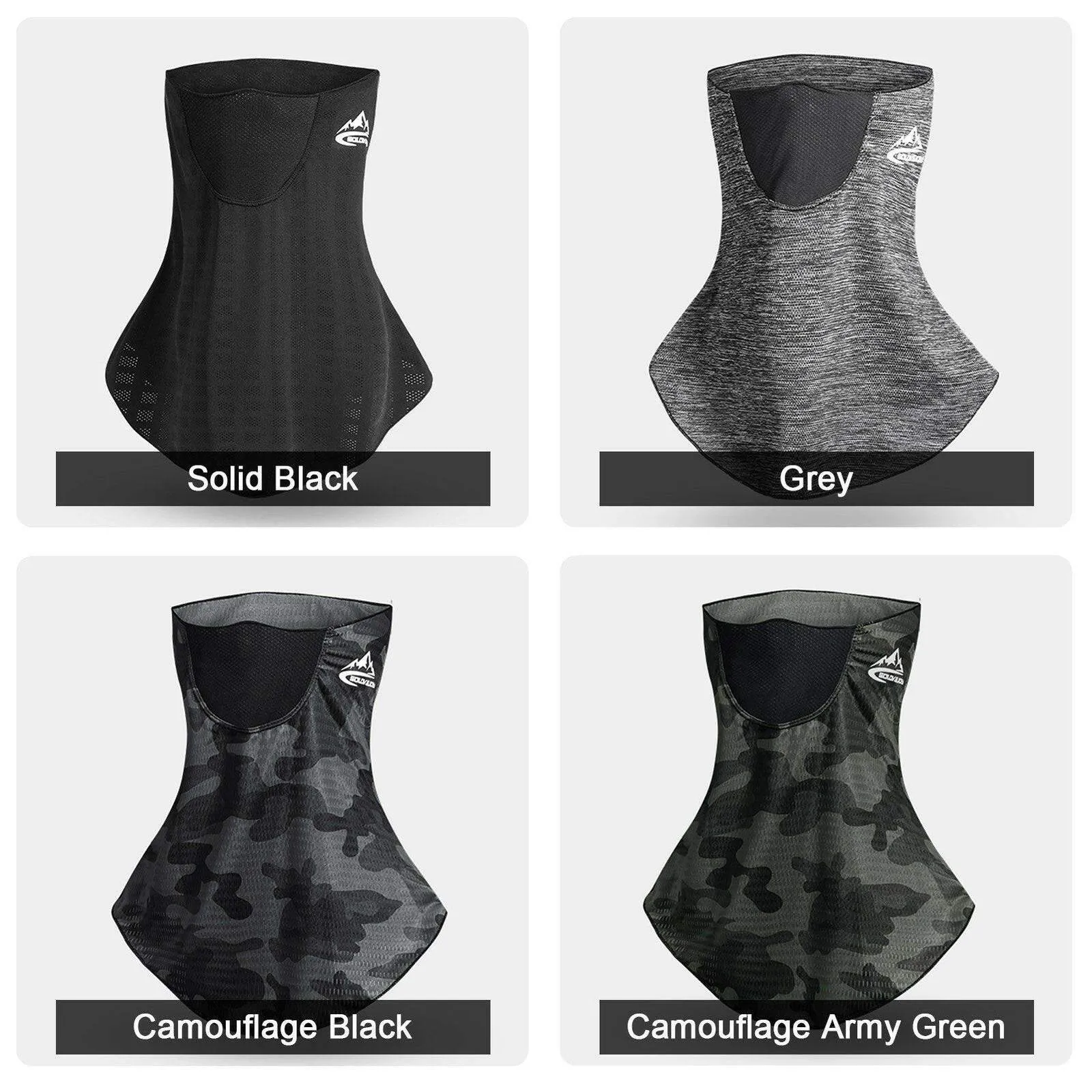 Cycling Neck Gaiter Face Mask Breathable Mesh Holes Sun UV Protection Mouth Cover