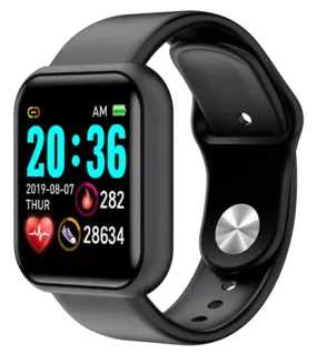 D20 Smart Fitness Watch with Steps, Calories and Distance Tracking, & HP & BP Monitor