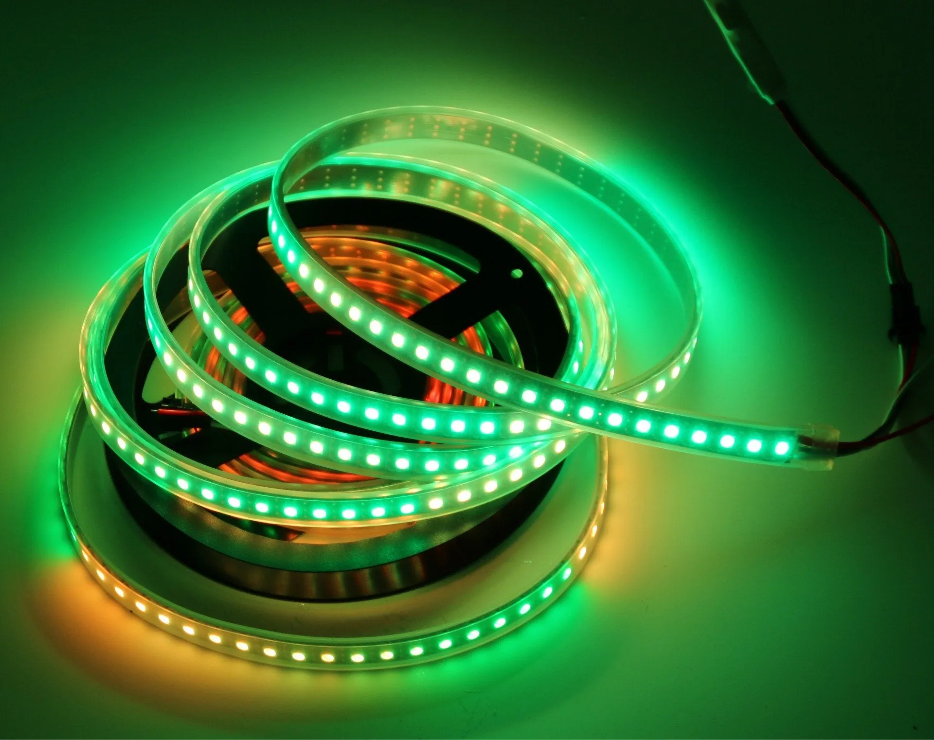 DC 5V SK6812 Individually Addressable LED Strip Light 5050 RGB 6.6 Feet (200cm) 144LED/Meter LED Pixel Flexible Tape White PCB