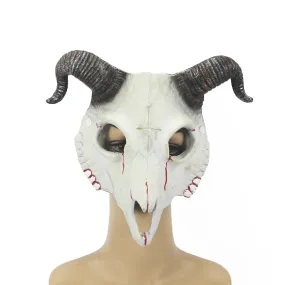 Demon Mask Halloween Masquerade Horror Sheep Skull Horn Head Mask