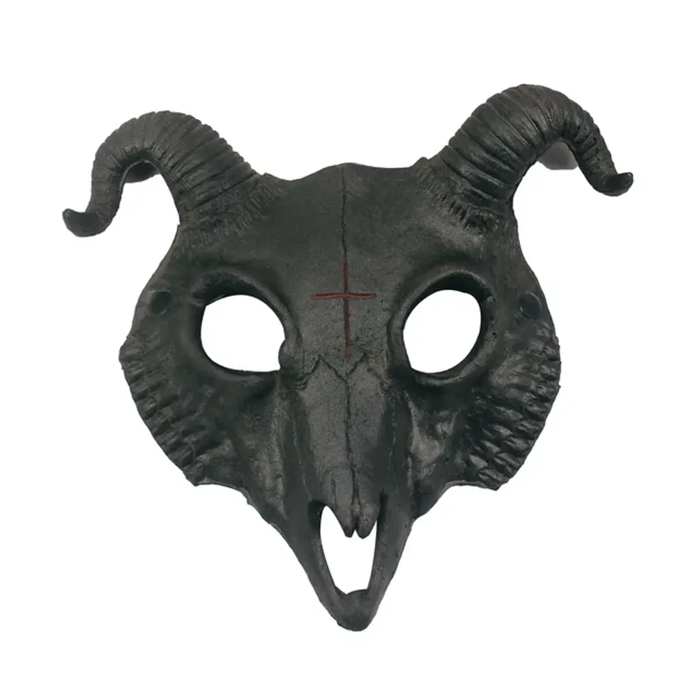 Demon Mask Halloween Masquerade Horror Sheep Skull Horn Head Mask