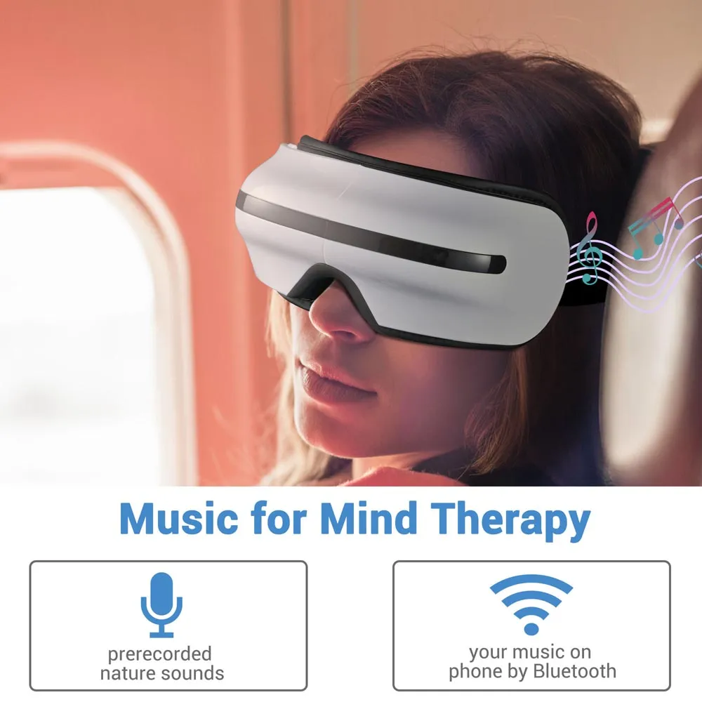 DIY Eye Massager with Heat Vibration Bluetooth Rechargeable
