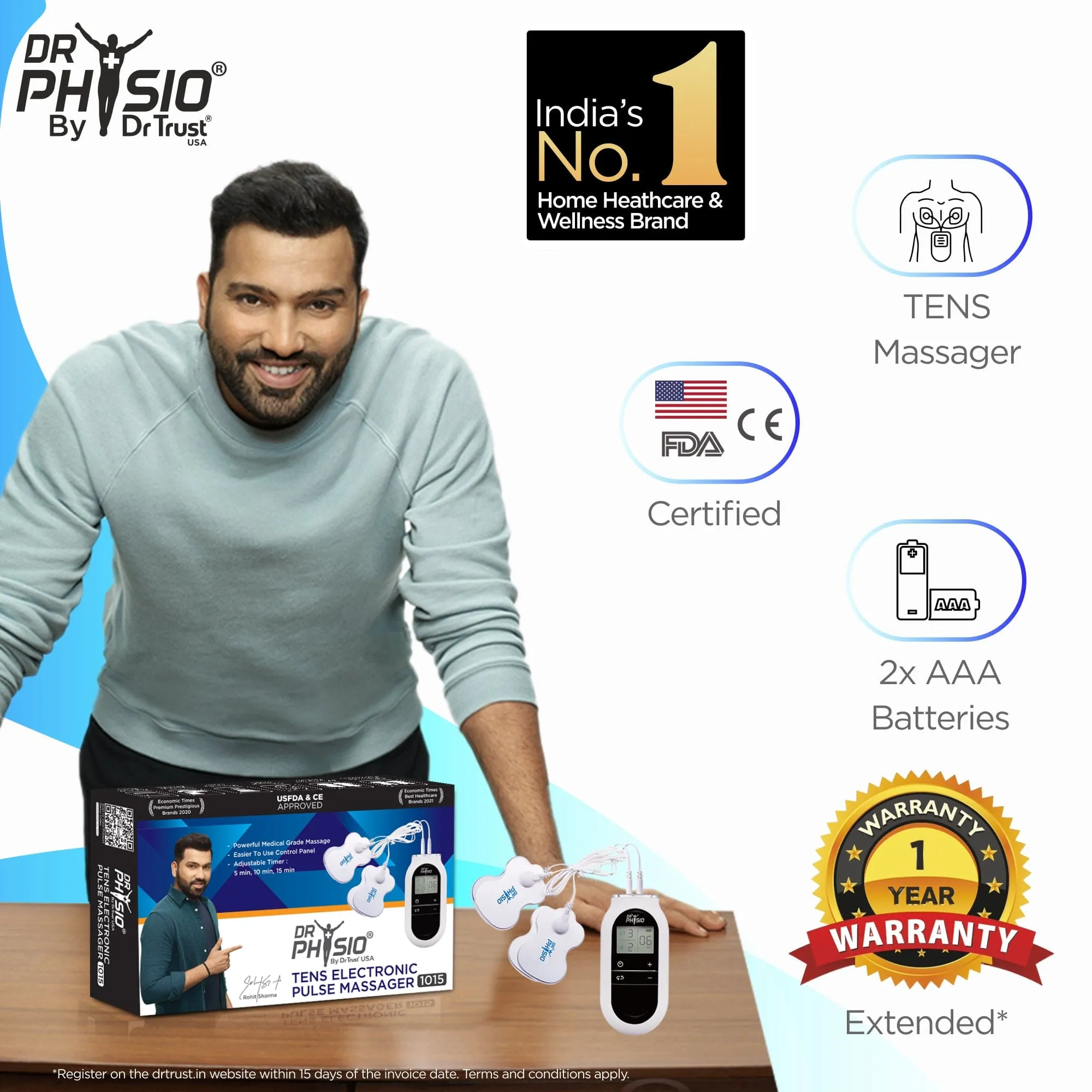 Dr Physio USA TENS Physiotherapy Massager Equipment 1015