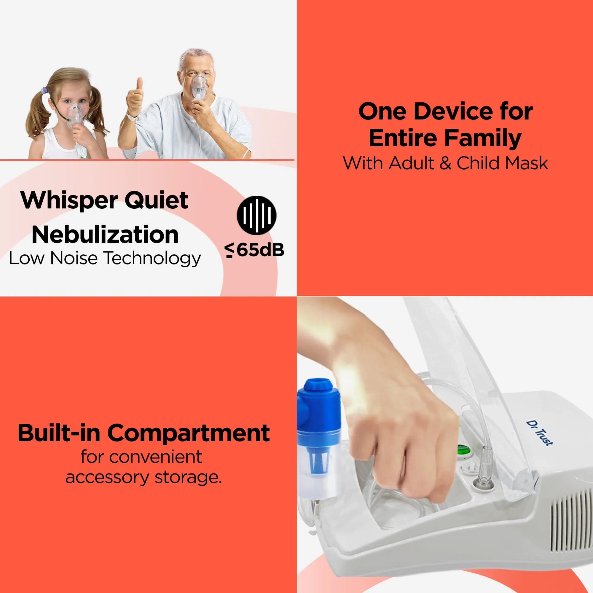 Dr Trust USA Compressor Plus Nebulizer 405