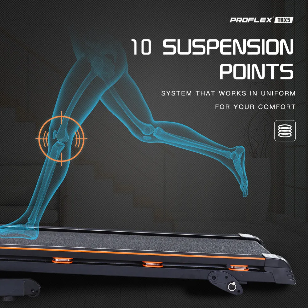 Durable 3.5HP Electric Treadmill w/ Fitness Tracker - Proflex