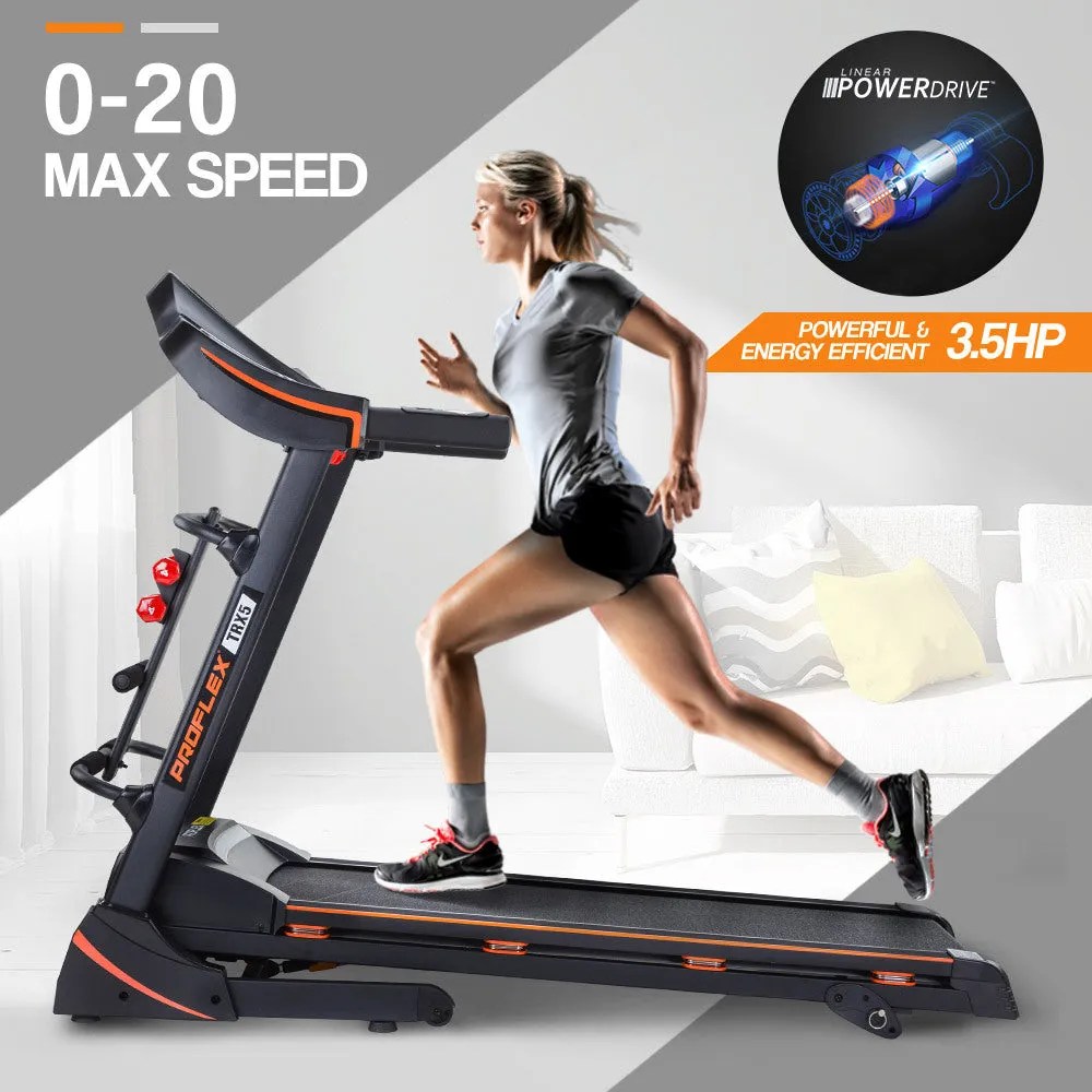 Durable 3.5HP Electric Treadmill w/ Fitness Tracker - Proflex