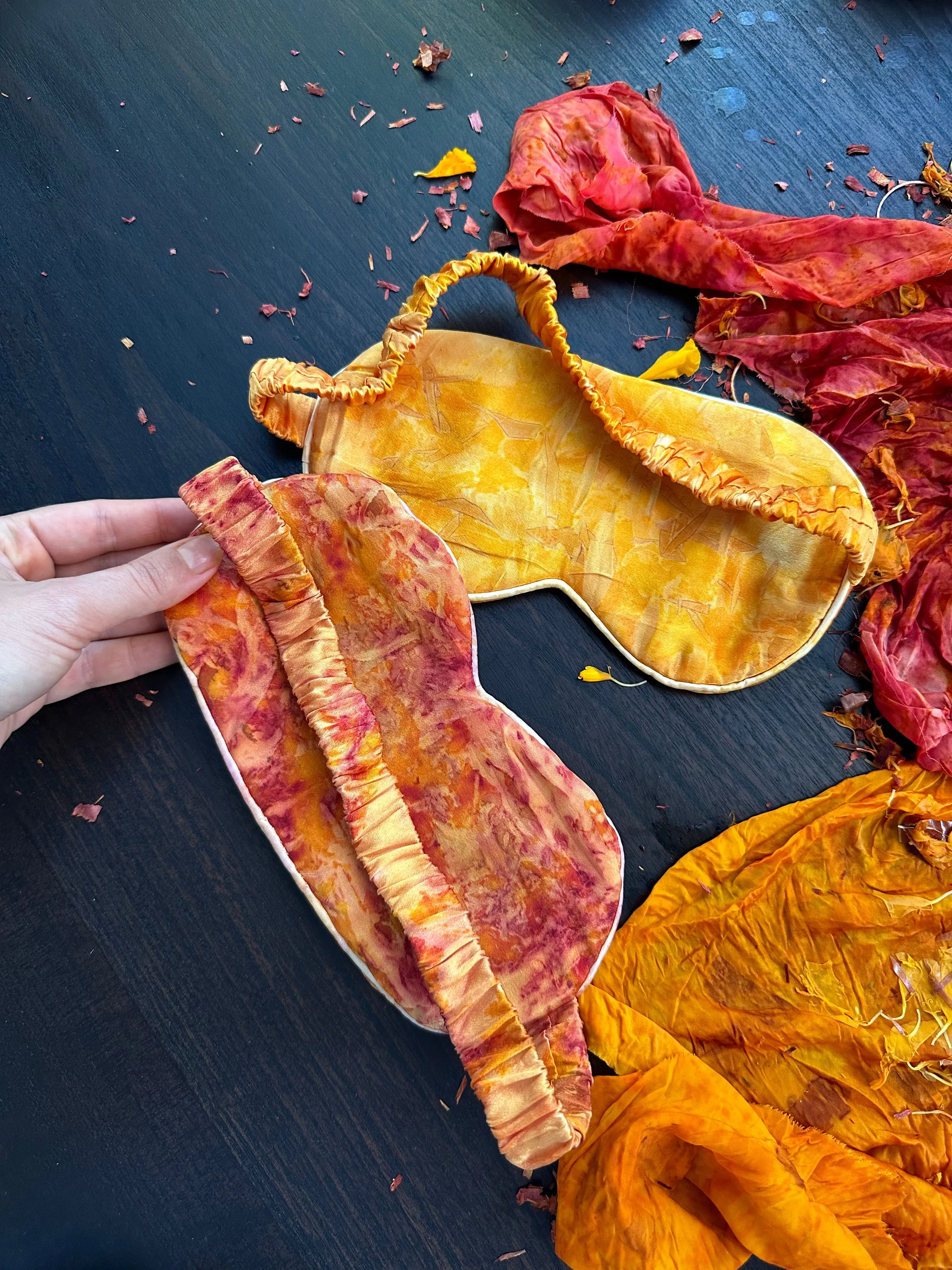 Eco-Print Silk Eye-Mask