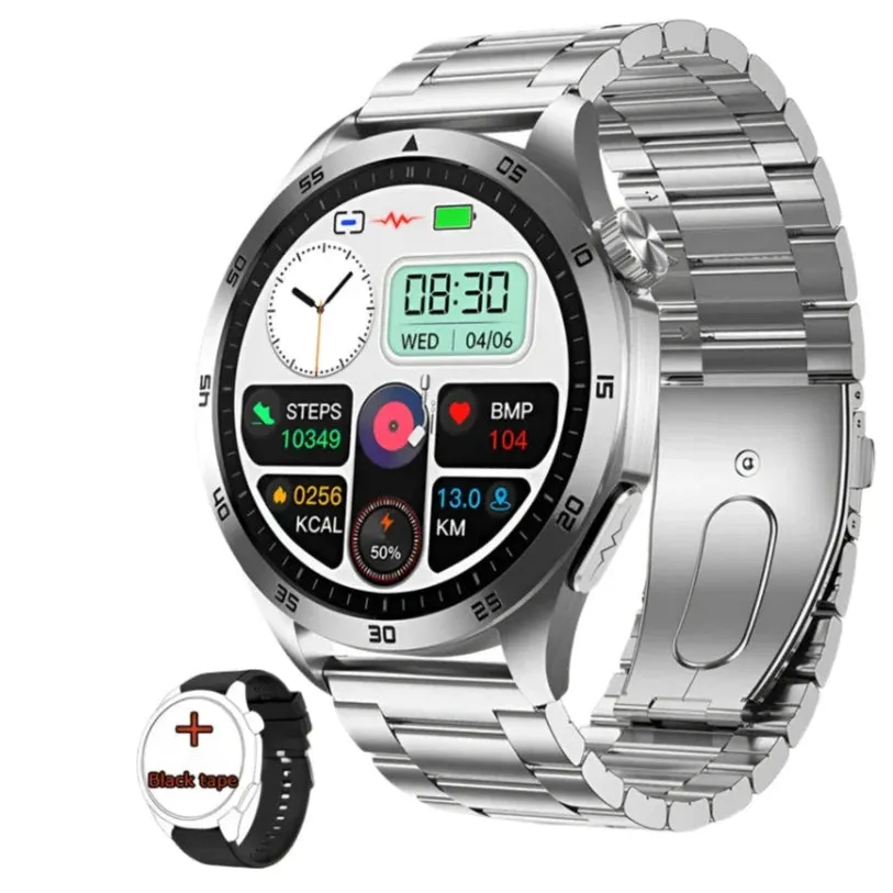 ELEGANCE® HealthMaster Pro Smartwatch ECG PPG Temperature Pulse Physiotherapy Men & Women 466*466 HD Health Management BT Call Sports Waterproof