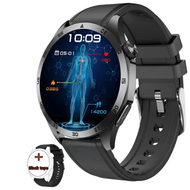 ELEGANCE® HealthMaster Pro Smartwatch ECG PPG Temperature Pulse Physiotherapy Men & Women 466*466 HD Health Management BT Call Sports Waterproof