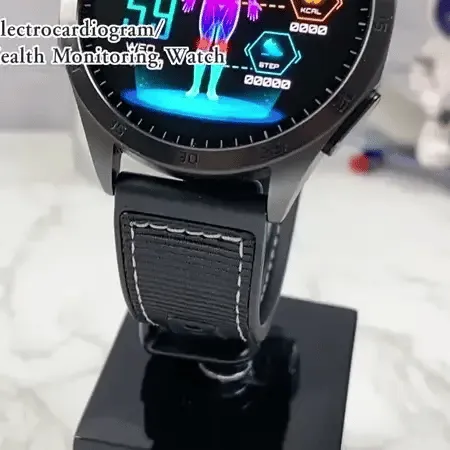 ELEGANCE® HealthMaster Pro Smartwatch ECG PPG Temperature Pulse Physiotherapy Men & Women 466*466 HD Health Management BT Call Sports Waterproof