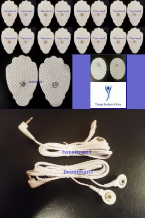 Eliking IPro Compatible Lead Cables with 18 Replacement Massage Pads   2 Oval Pads