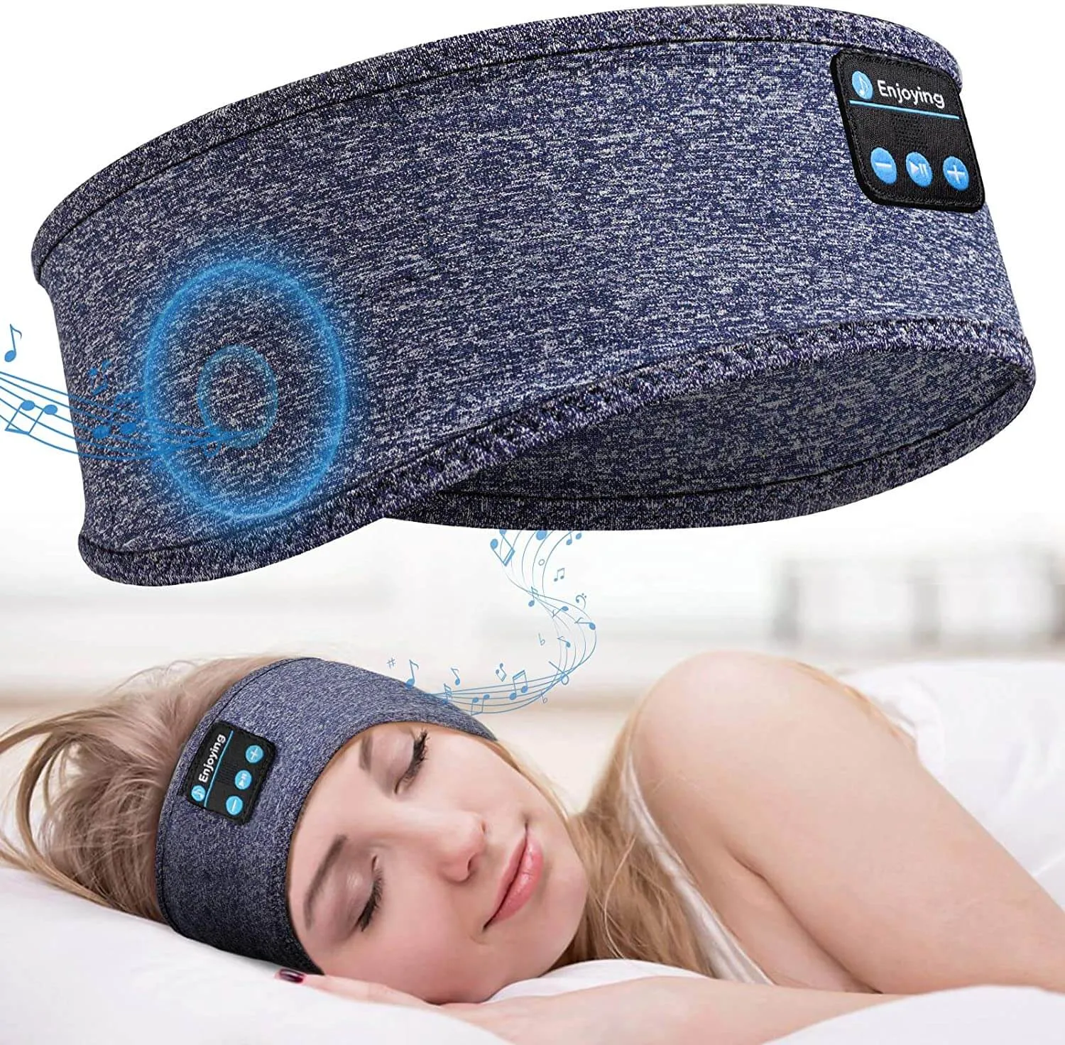 Enjoying Sleeper™ Sleeping mask with built-in headphones by Style's Bug