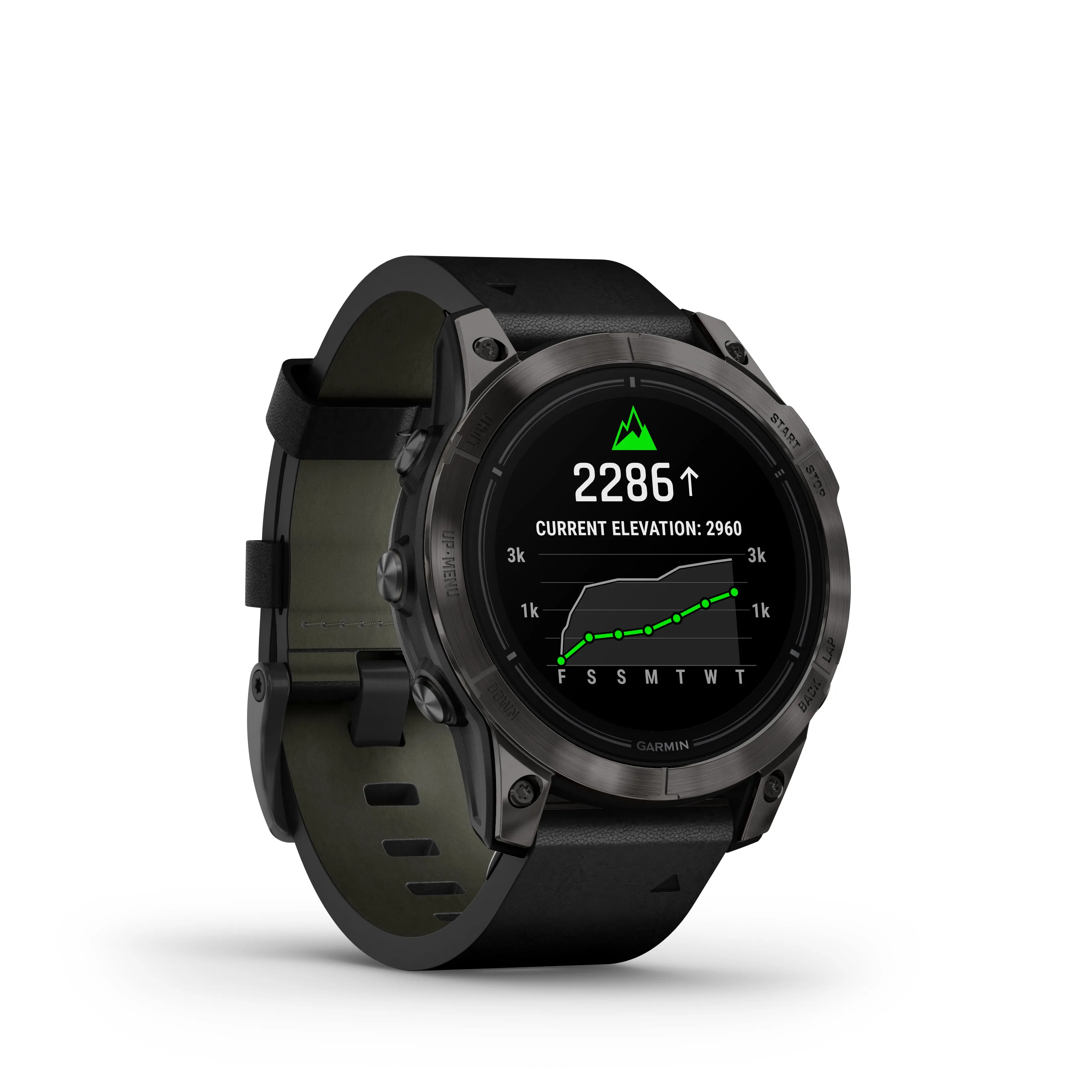 Epix Pro (Gen 2), 47mm, Sapphire Edition - Carbon Grey DLC Titanium with Black Leather Band - 010-02803-30