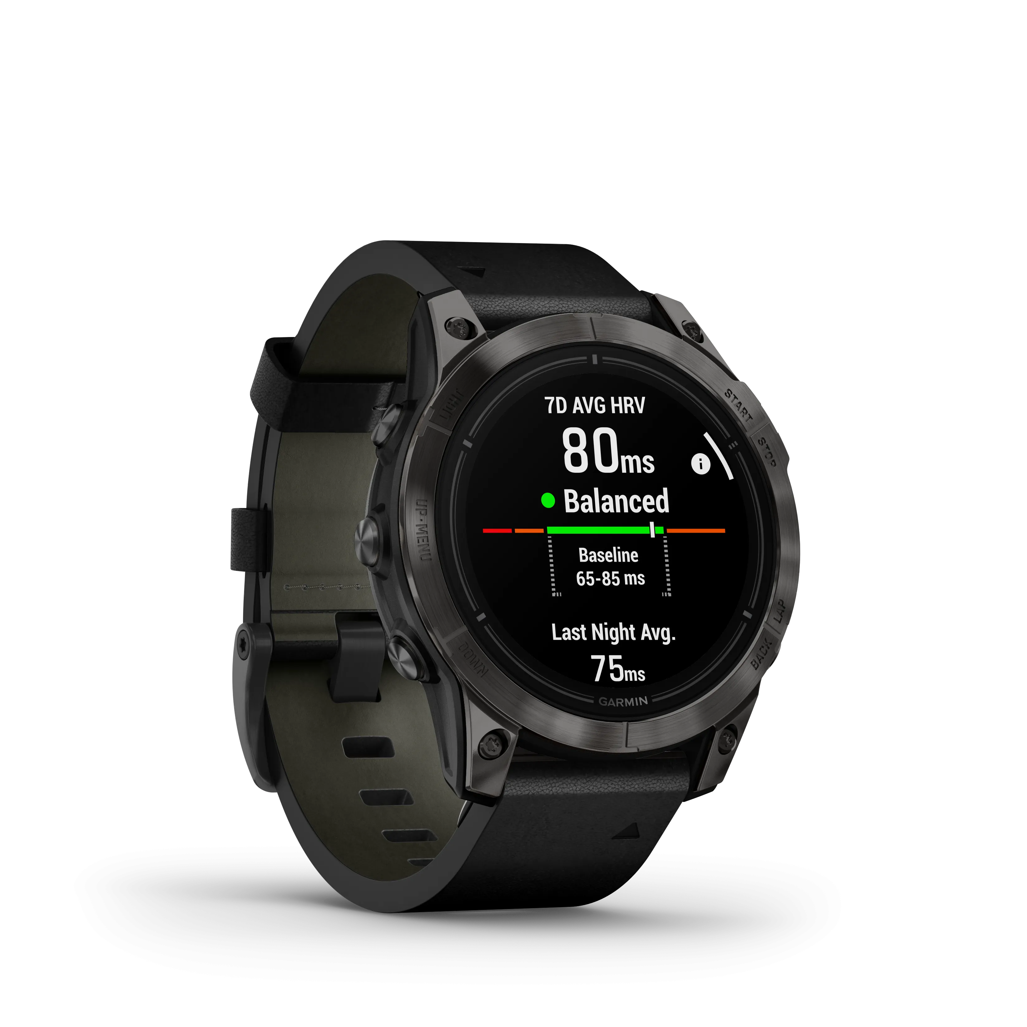 Epix Pro (Gen 2), 47mm, Sapphire Edition - Carbon Grey DLC Titanium with Black Leather Band - 010-02803-30