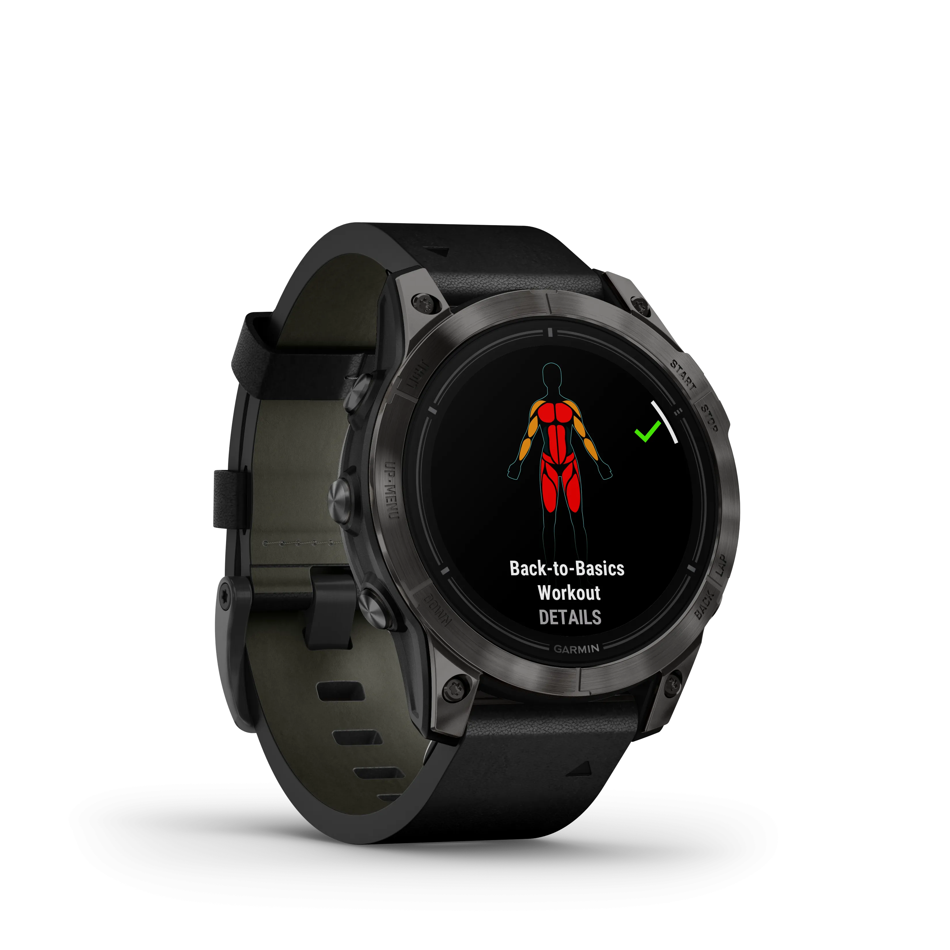 Epix Pro (Gen 2), 47mm, Sapphire Edition - Carbon Grey DLC Titanium with Black Leather Band - 010-02803-30
