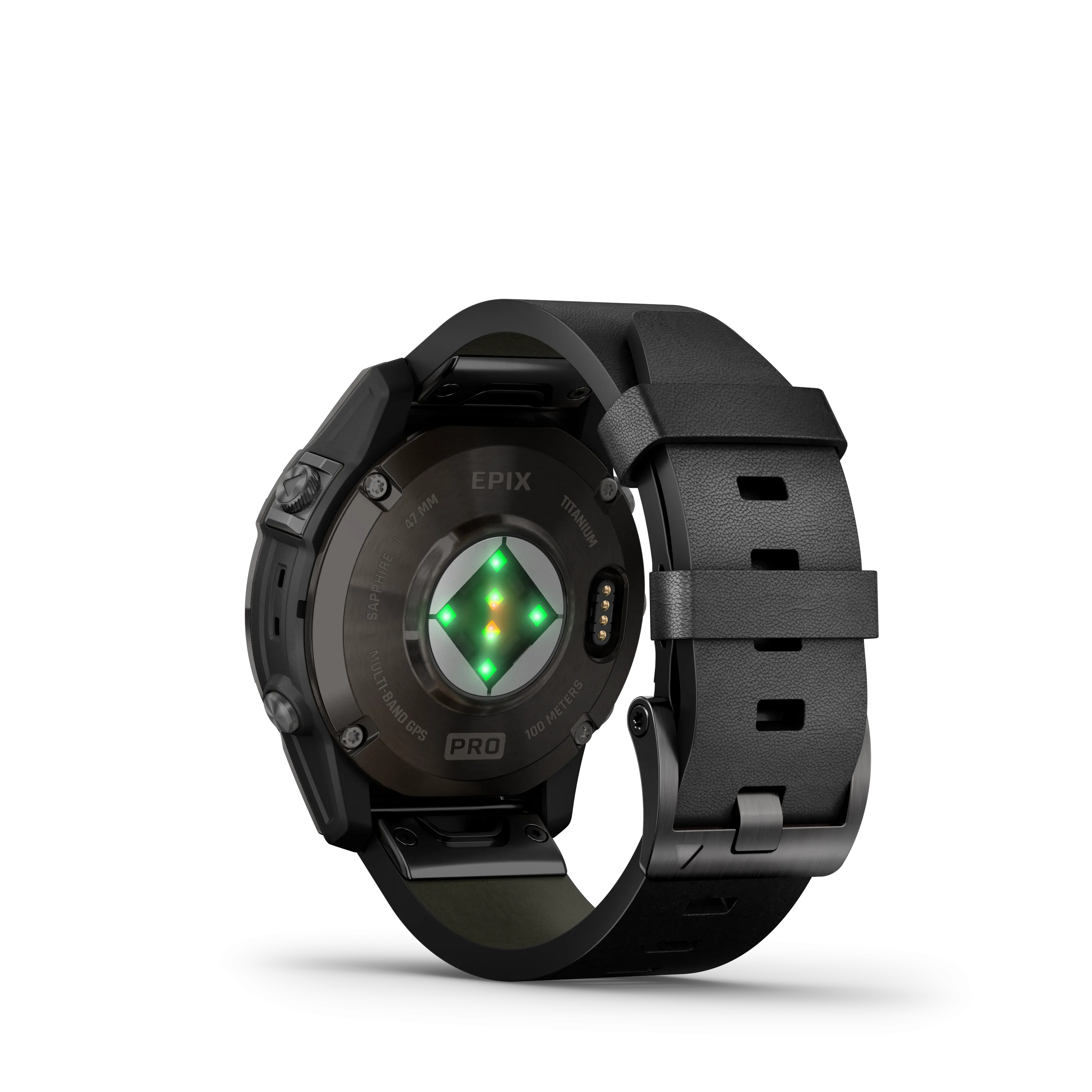 Epix Pro (Gen 2), 47mm, Sapphire Edition - Carbon Grey DLC Titanium with Black Leather Band - 010-02803-30
