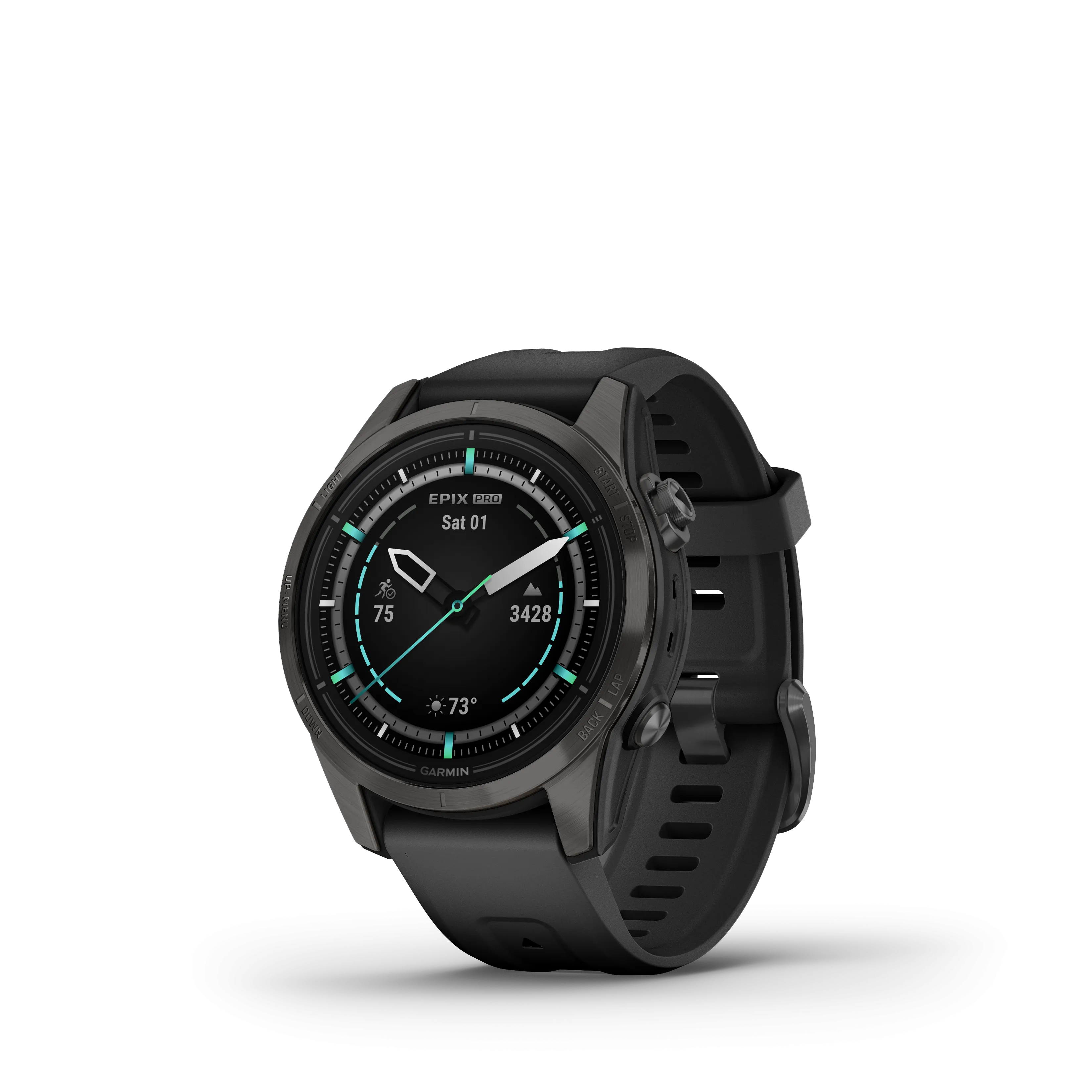 Epix Pro (Gen 2), Sapphire Edition, 42mm - Carbon Grey DLC Titanium with Black Band - 010-02802-15