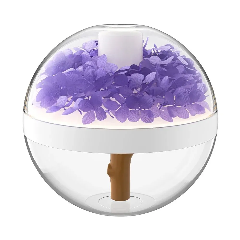 Eternal Flower Rechargeable Air Humidifier – 270ML LED Mist Maker with Soothing Flower Design for Home Hydration & Ambient Glow with 800mAh