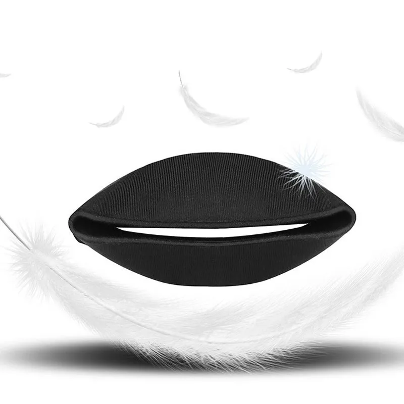Eye Mask / Sleep Mask - Cat Ear Sleeping Masks for Men & Women - Blindfold 3D Contoured Comfortable Eye Blackout Deeper Softer Lighter And Smoother Best for Traveling Napping (Black)