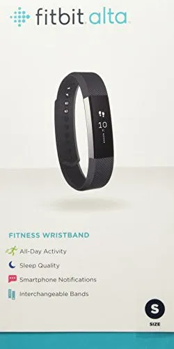 Fitbit Alta Fitness Tracker, Silver/Black, Small