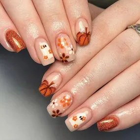 Flytonn-Halloween Nails 24Pcs Clown Grim Reaper Mask Man False Nails Halloween dark horror weird Tomie Press on Nails For Women and Girls Holiday Gifts