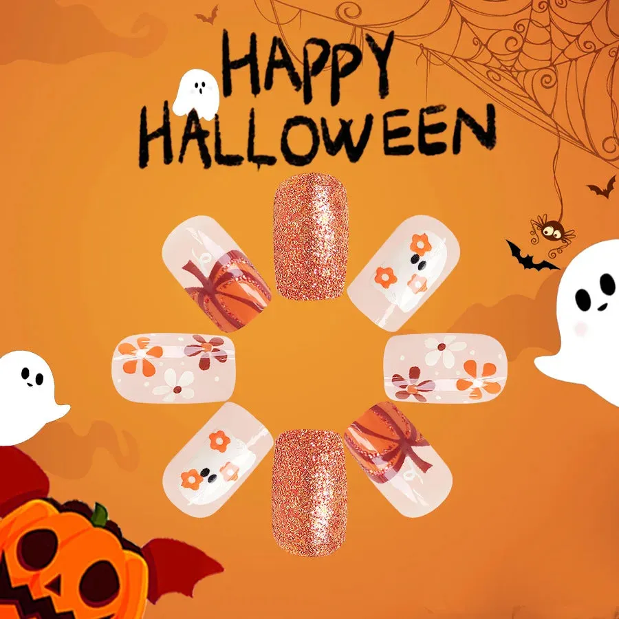 Flytonn-Halloween Nails 24Pcs Clown Grim Reaper Mask Man False Nails Halloween dark horror weird Tomie Press on Nails For Women and Girls Holiday Gifts
