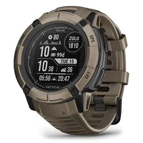 Garmin Instinct 2X Coyote Tan Tactical Edition Built-in Flashlight Solar Charging Capability Rugged GPS Smartwatch - 010-02805-12