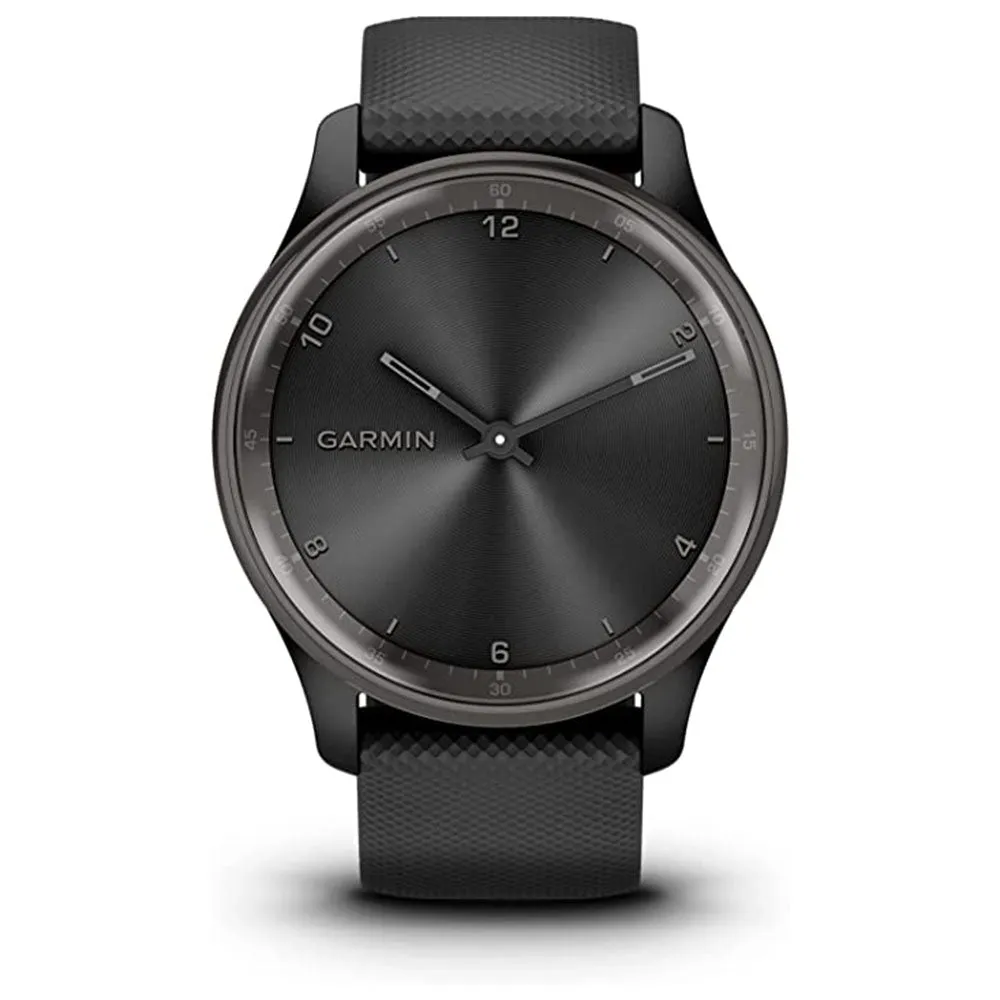 Garmin vivomove Trend Black Dial Long-Lasting Battery Life Dynamic Watch Hands and Touchscreen Display Stylish Hybrid Smartwatch - 010-02665-00