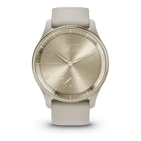 Garmin vivomove Trend French Gray Case and Silicone Band Long-Lasting Battery Life Touchscreen Display Stylish Hybrid Smartwatch - 010-02665-02