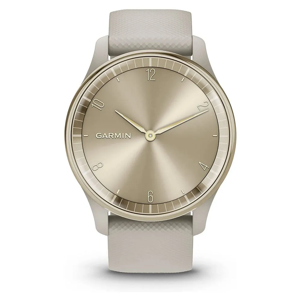 Garmin vivomove Trend French Gray Case and Silicone Band Long-Lasting Battery Life Touchscreen Display Stylish Hybrid Smartwatch - 010-02665-02