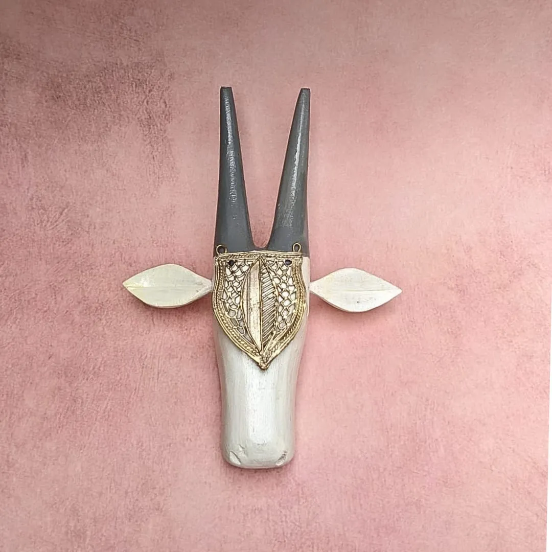 GoMukh 14 : Cow Head with Brass Dokra Detail
