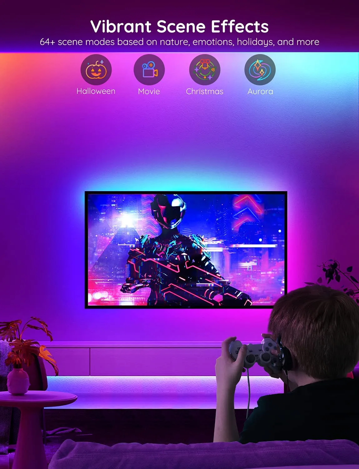 Govee RGBIC Led Strip Lights 5m Music Mode, Works with Alexa, Govee Home App