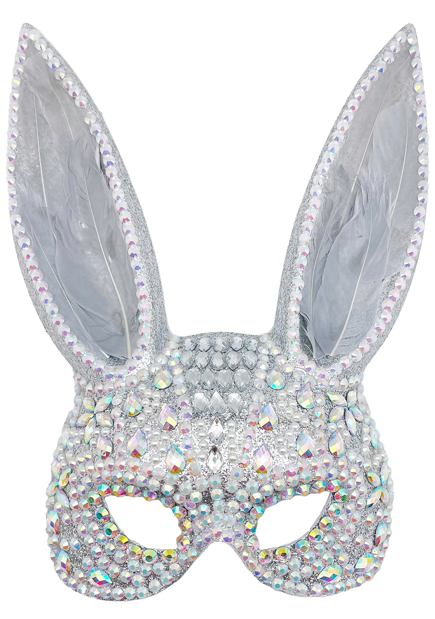 Grand Gala Rhinestone Bunny Mask