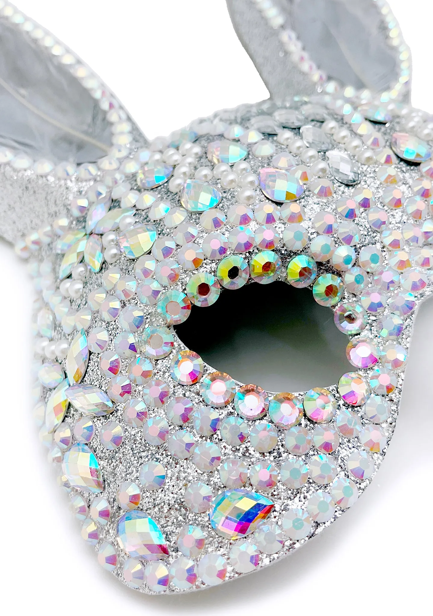 Grand Gala Rhinestone Bunny Mask