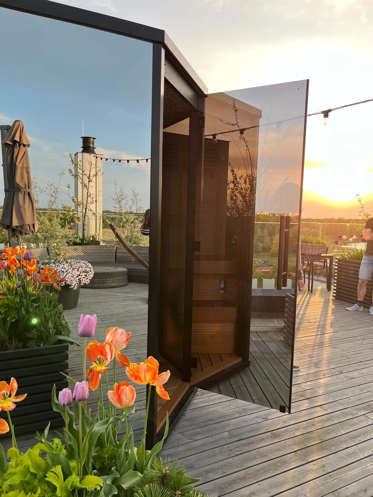 Haljas Hele Mini Glass Sauna