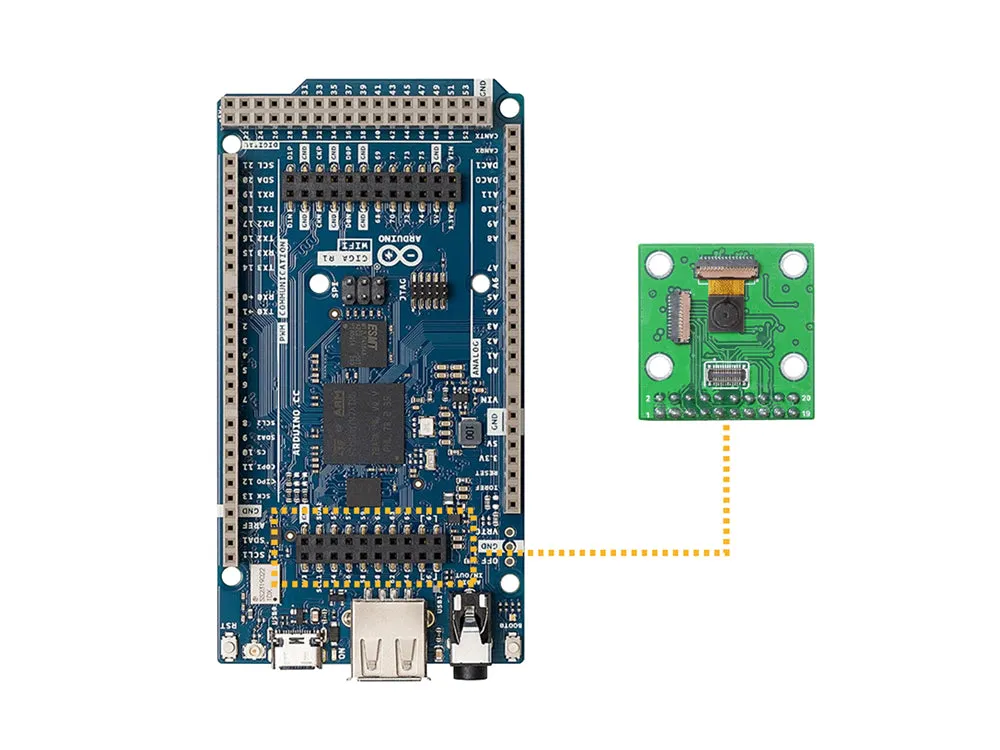 HM0360 VGA Monochrome DVP Camera Module for Arduino GIGA R1 WiFi Board