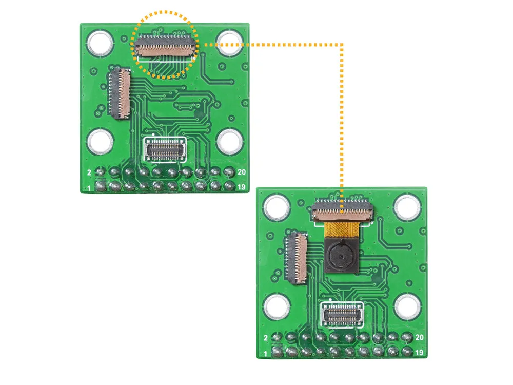 HM0360 VGA Monochrome DVP Camera Module for Arduino GIGA R1 WiFi Board