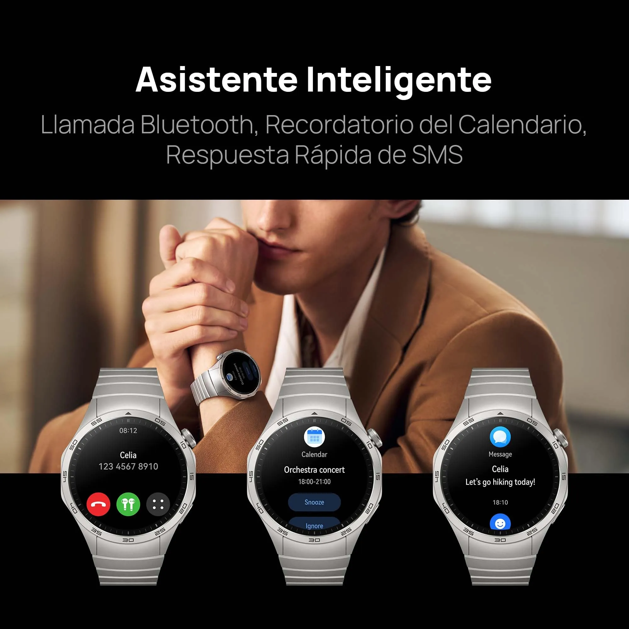 HUAWEI Watch GT4 41mm Smartwatch, 7-Day Battery Life, Pulse Wave Arrhythmia Analysis, Female Health Management 3.0, 24/7 Health Monitoring, Compatible with Android & iOS, Milanese