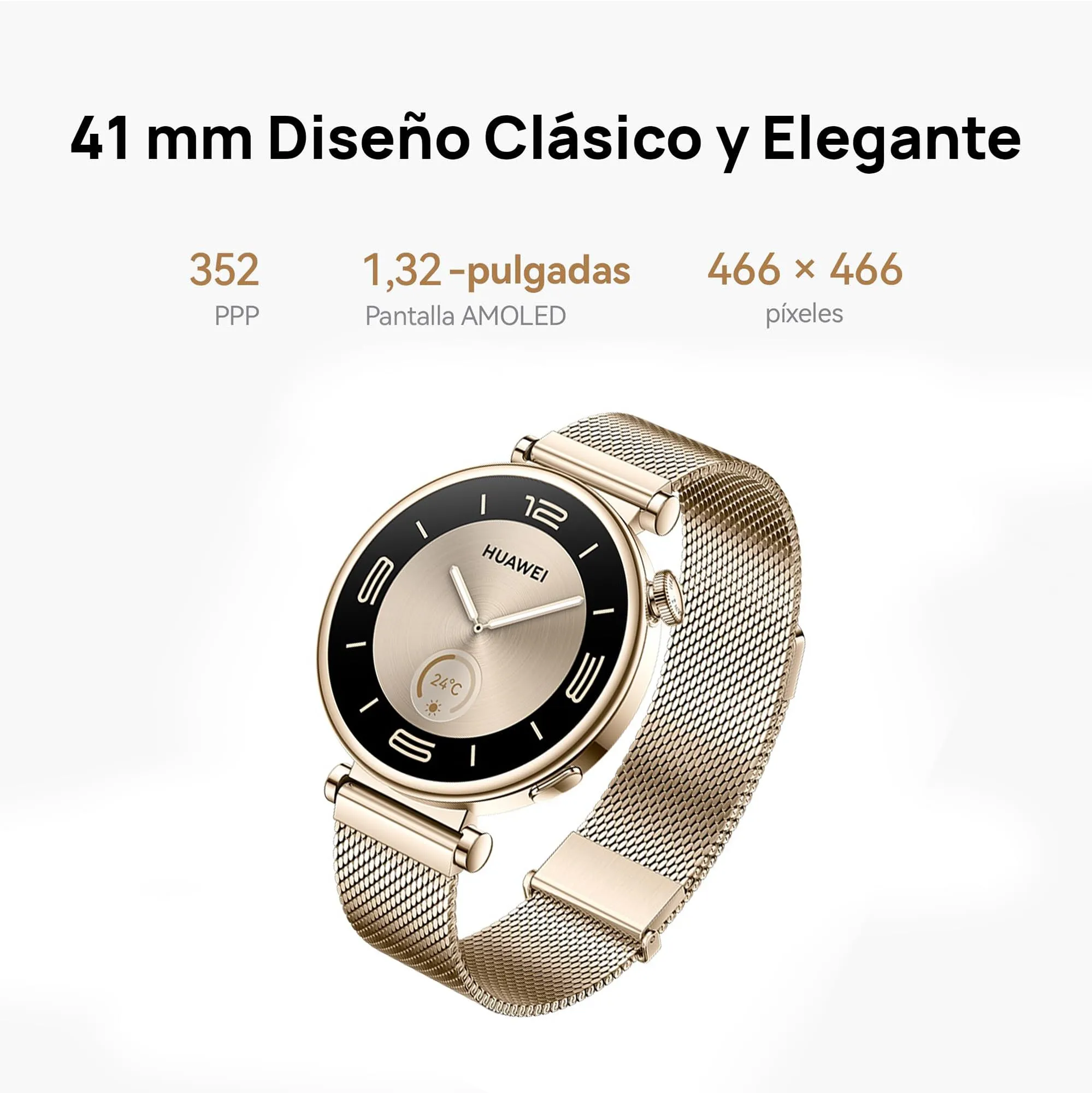 HUAWEI Watch GT4 41mm Smartwatch, 7-Day Battery Life, Pulse Wave Arrhythmia Analysis, Female Health Management 3.0, 24/7 Health Monitoring, Compatible with Android & iOS, Milanese